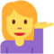 Woman Tipping Hand emoji on Twitter